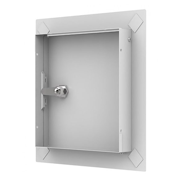 FÉM szervízajtó 400x500mm fehér KULCSOS ZÁRRAL VORTZ