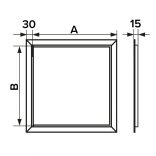 ALU/GIPSZKARTON szervízajtó 600x600mm VORTZ