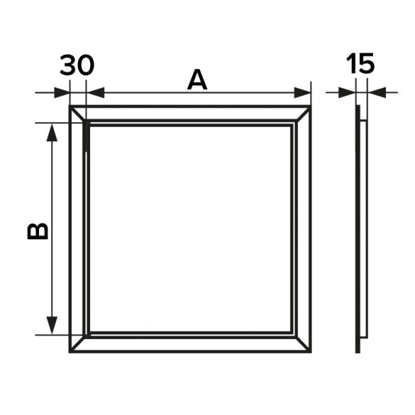 ALU/GIPSZKARTON szervízajtó 600x600mm VORTZ