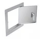 FÉM szervízajtó 600x600mm fehér KULCSOS ZÁRRAL VORTZ