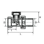 RADIÁTORSZELEP VISSZATÉRŐ EGYENES 1/2 GOSHE (1/20/200)