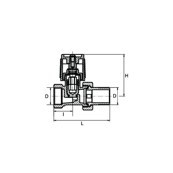 RADIÁTORSZELEP EGYENES 3/4 GOSHE (1/8/80)