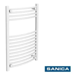   SANICA TÖRÖLKÖZŐSZÁRÍTÓ RADIÁTOR 400X700MM ÍVES FEHÉR