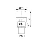 Styron légbeszívó 40mm, 32mm csőtoldóval