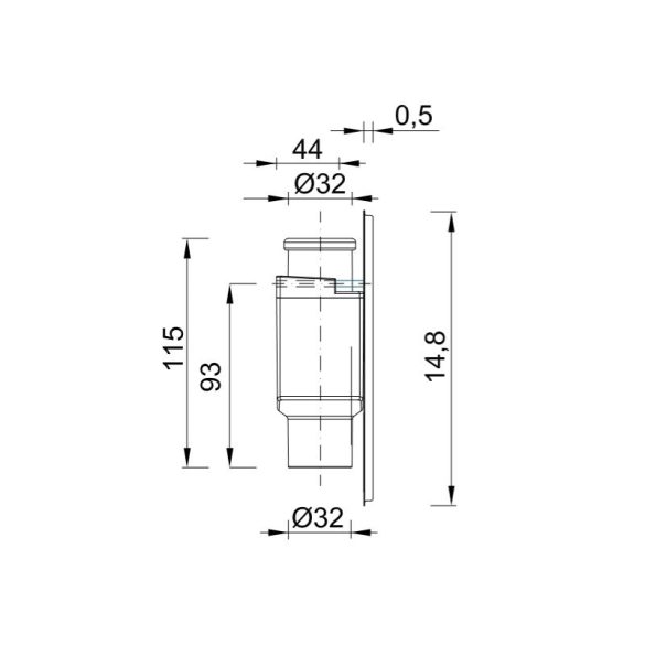 FALBA ÉPÍTHETŐ KLÍMASZIFON BŰZZÁRRAL,ROZSDAMENTES ELŐLAPPAL (STY-300-RM)