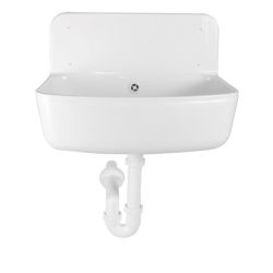 Műanyag falikút szifonnal, FEHÉR