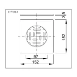 KÉTRÉSZES FEDRÁCS 150X150MM SAVÁLLÓ (STY-505-2)
