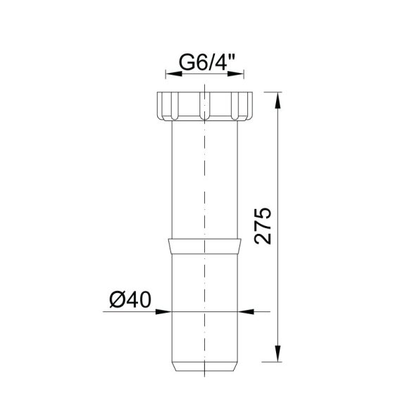 Kötőcső, sima (40 x 275 mm)
