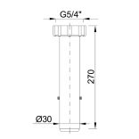 Kötőcső, sima (?32 x 270 mm)