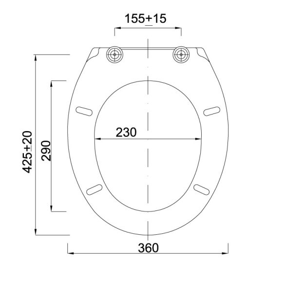Styron DUNA WC ülőke (lecsapódásgátlós), fémzsanérral