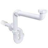 Helytakarékos csőszifon, leeresztőszelep nélkül, 32-40 mm-es elfolyással