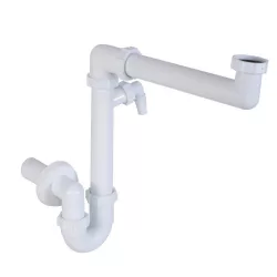   HELYTAKARÉKOS CSŐSZIFON MOSÓGÉP CSATLAKOZÓVAL, LEERESZTŐ NÉLKÜL 40MM (STY-641)