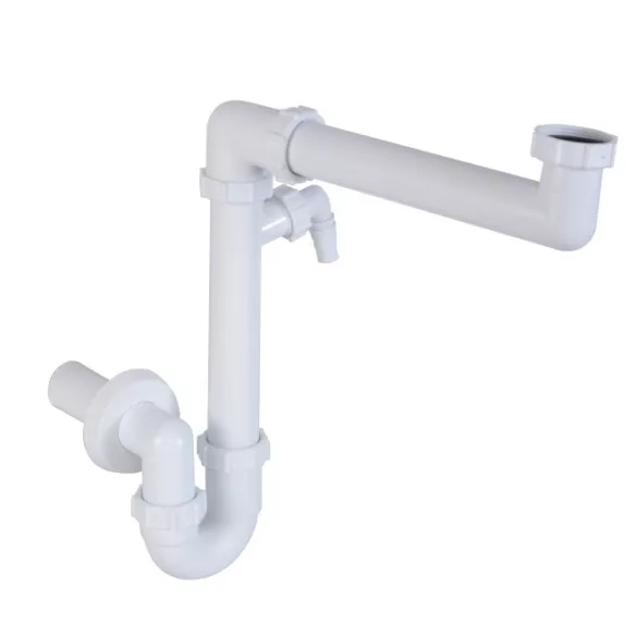 HELYTAKARÉKOS CSŐSZIFON MOSÓGÉP CSATLAKOZÓVAL, LEERESZTŐ NÉLKÜL 40MM (STY-641)