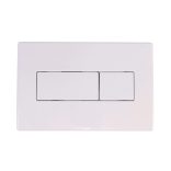 Styron falsík alatti wc tartály, fehér szögletes nyomólappal