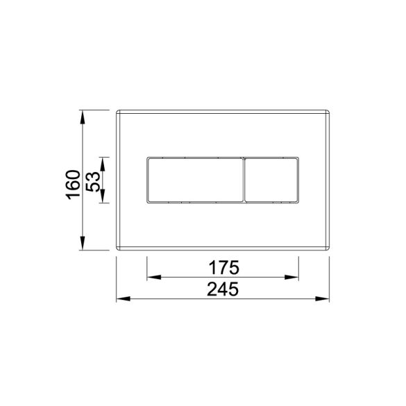 Styron falsík alatti wc tartály, fehér szögletes nyomólappal