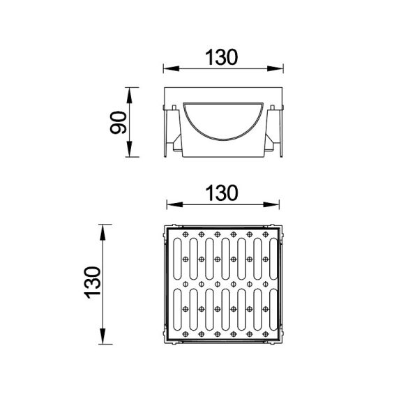 Kültéri folyóka T-idom, STY-900-hoz, műanyag
