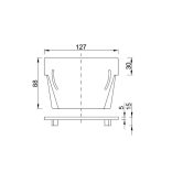 Kültéri folyóka végzáró elem