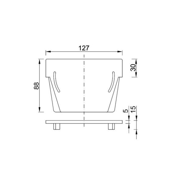 Kültéri folyóka végzáró elem