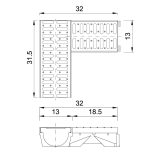 Kültéri folyóka sarokelem, műanyag fedráccsal
