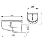 STYRON KV-110-B VÍZNYELŐ 110-ES OLDAL ELFOLYÁS