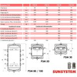 Sunsystem PSM 100 hűtési és fűtési puffer tartály szigeteléssel hőszivattyúhoz (100 liter)