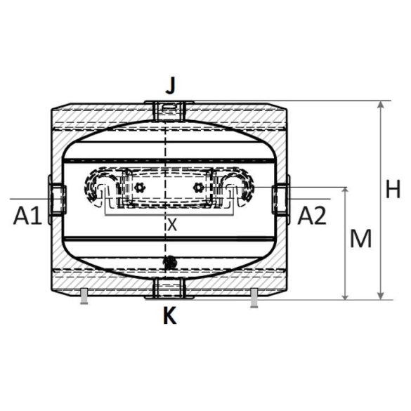 Sunsystem PSM 30 hűtési és fűtési puffer tartály szigeteléssel hőszivattyúhoz (30 liter)