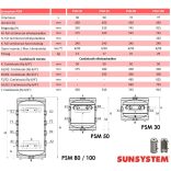 Sunsystem PSM 50 hűtési és fűtési puffer tartály szigeteléssel hőszivattyúhoz (50 liter)
