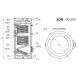 SUNSYSTEM SON 200 indirekt használati melegvíz tartály 2 hőcserélővel (0,6m2+0,9m2)