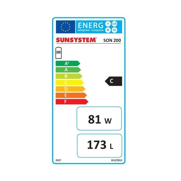 SUNSYSTEM SON 200 indirekt használati melegvíz tartály 2 hőcserélővel (0,6m2+0,9m2)