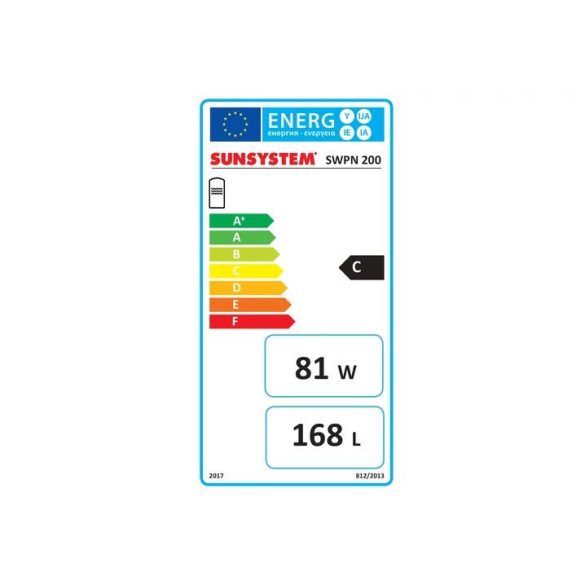 SUNSYSTEM SWP N 200 indirekt használati meleg víz tartály hőszivattyúhoz (200 liter)- 1 hőcserélővel (1,9m2)