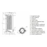 SUNSYSTEM SWP NL 300 indirekt használati meleg víz tartály hőszivattyúhoz (300 liter)- 1 hőcserélővel (3,3m2)