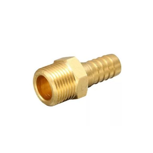 Tömlőcsatlakozó réz, KM1/2"x14mm