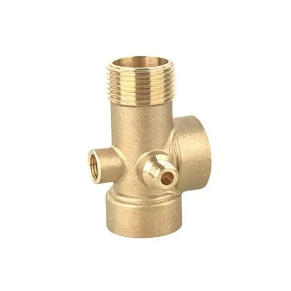 Réz 5 utas idom hidroforhoz  1"K x 1" B x 1" B x 1/4" B x 1/4" K menet