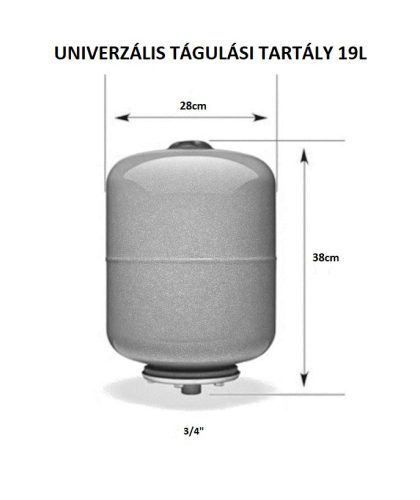 UNIVERZÁLIS TÁGULÁSI TARTÁLY 19L
