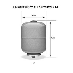 ZÁRT TÁGULÁSI TARTÁLY 24L UNIVERZÁLIS