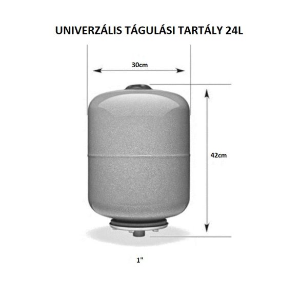 ZÁRT TÁGULÁSI TARTÁLY 24L UNIVERZÁLIS