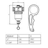 FÉMHÁZAS MÁGNESES ISZAPLEVÁLASZTÓ 1"