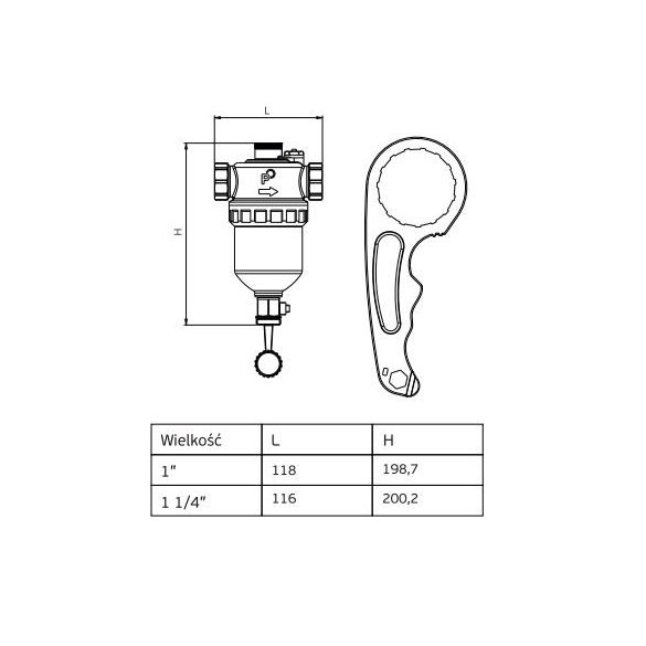 FÉMHÁZAS MÁGNESES ISZAPLEVÁLASZTÓ 1"