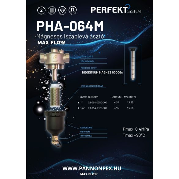 FÉMHÁZAS MÁGNESES ISZAPLEVÁLASZTÓ 5/4"