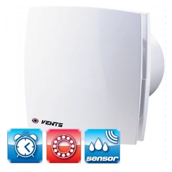 Vents 125 LDTH L időkapcsolós, páraérzékelős, golyóscsapágyas elszívó ventilátor