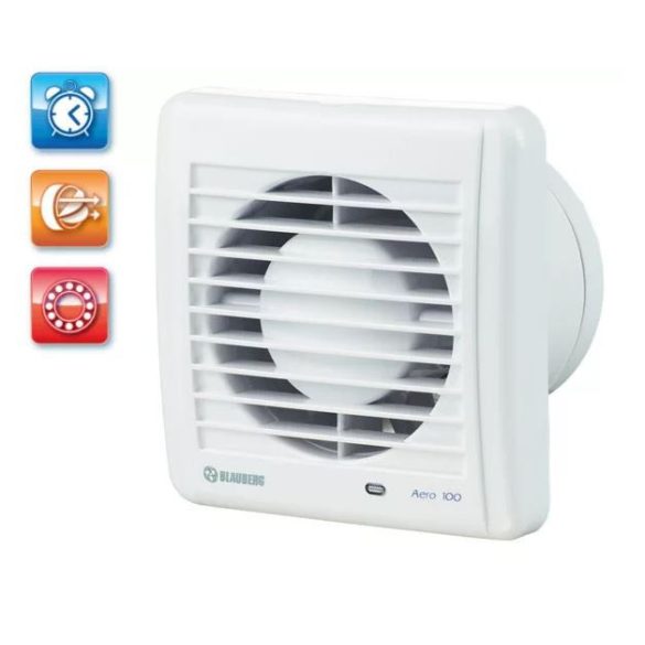 Blauberg Aero 100 T időkapcsolós, golyóscsapágyas elszívó ventilátor