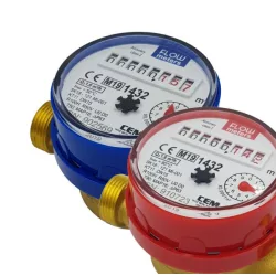   VÍZMÉRŐ 1/2", MELEGVÍZRE, SZÁRAZON FUTÓ, FLOWMETERS (1/10)